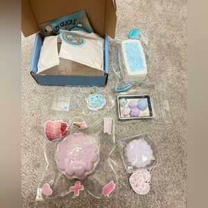 10 pieces purple blue lover taba rice cake macaron shimmer monster squishy set